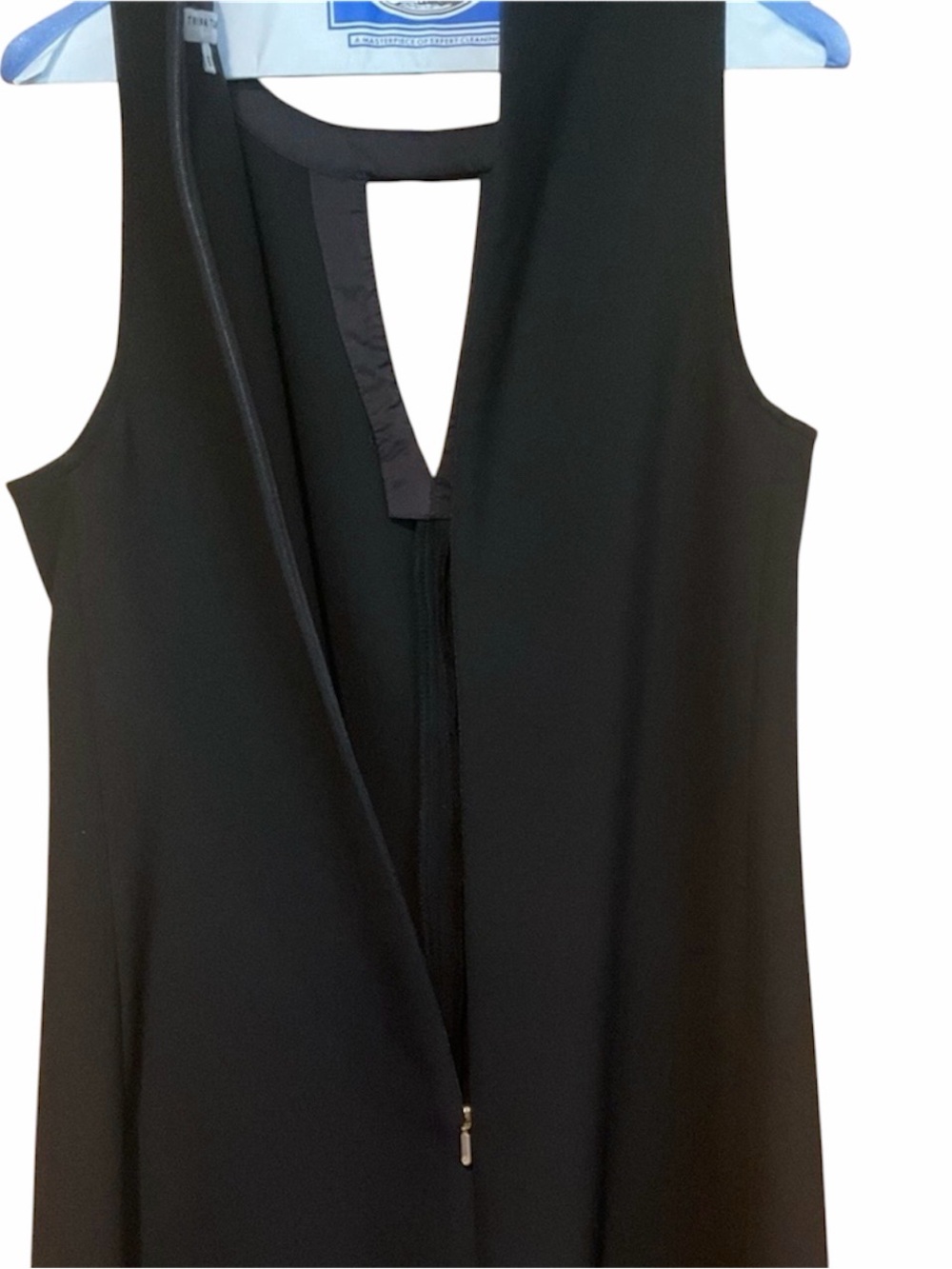 Trina Turk Black Sleeveless Ruffle Front Mini Dress - Size: 6 - Picture 8 of 10